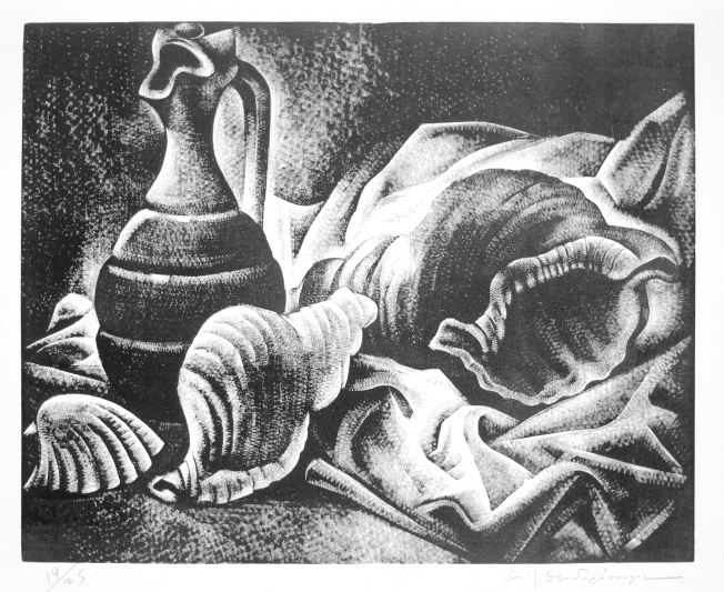 Σύνθεση ή Νεκρή φύση με κοχύλια, 1938