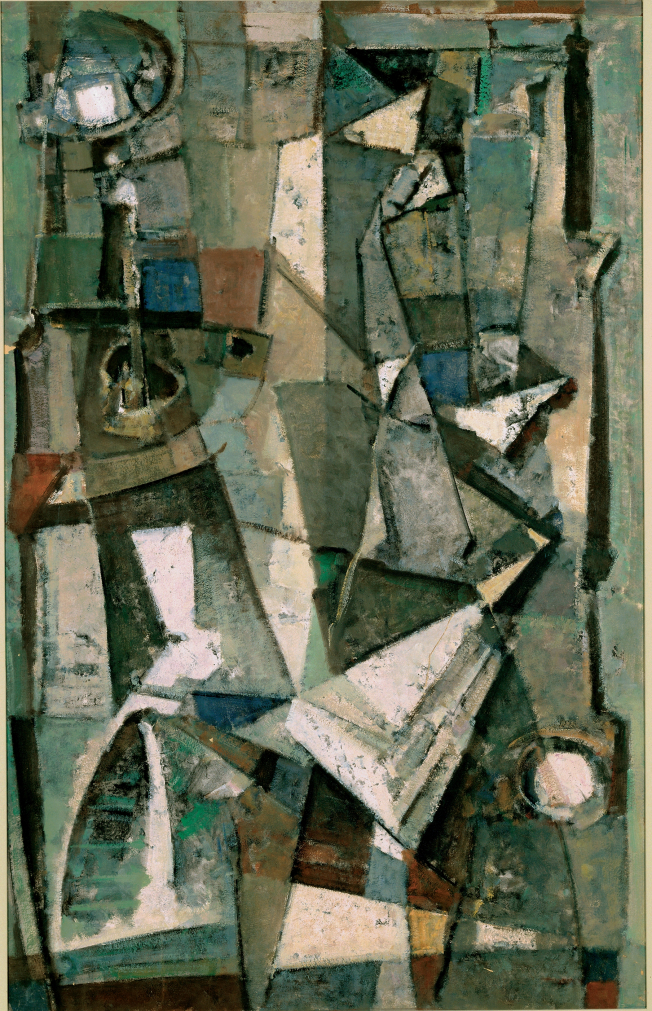 Composition with hot colours I, 1956