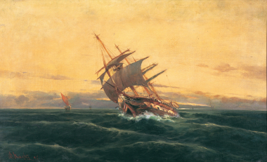 Ship in a storm, 1896